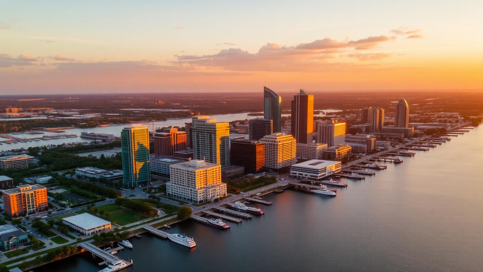 Aerial view of Jacksonville, Florida